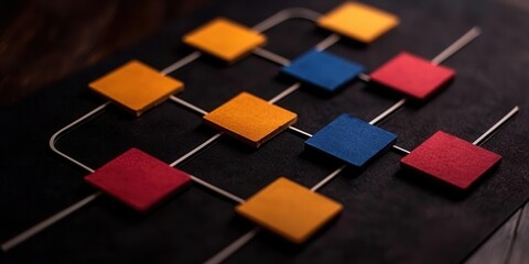 Strategic game board setup indoor space creative design close-up visual concept