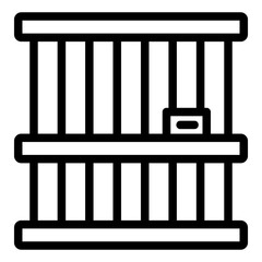 prison cell Line Icon