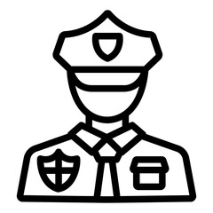security quard Line Icon