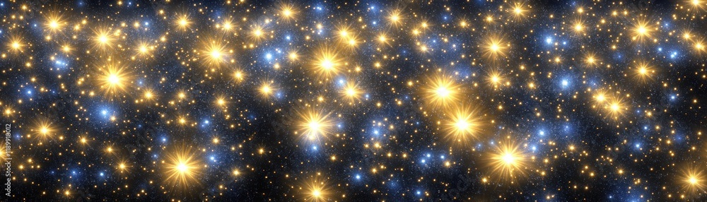 Poster luminous starfield in deep space - a captivating cosmic display of celestial wonders