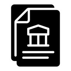 bank statement glyph icon