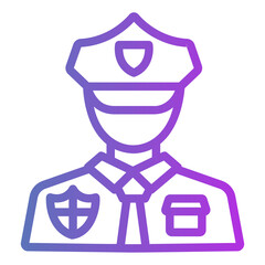 security quard Gradient icon