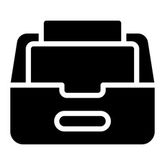 filing cabinet glyph icon