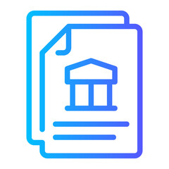 bank statement gradient icon