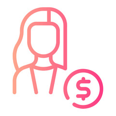 Fototapeta premium bookkeeper gradient icon
