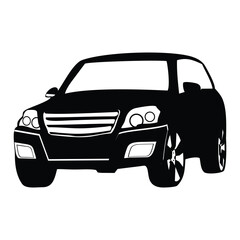 Vector Illustration clip art of car silhouette