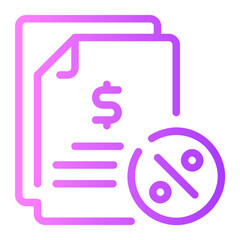tax gradient icon