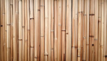 Fototapeta premium Natural Bamboo Wall Warm Earth Tones