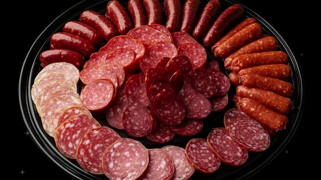 Various meats in platter for product advertisement, campaign, menu.