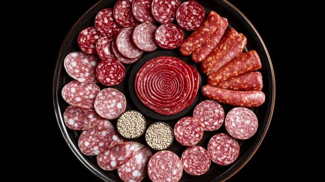 Various meats in platter for product advertisement, campaign, menu.
