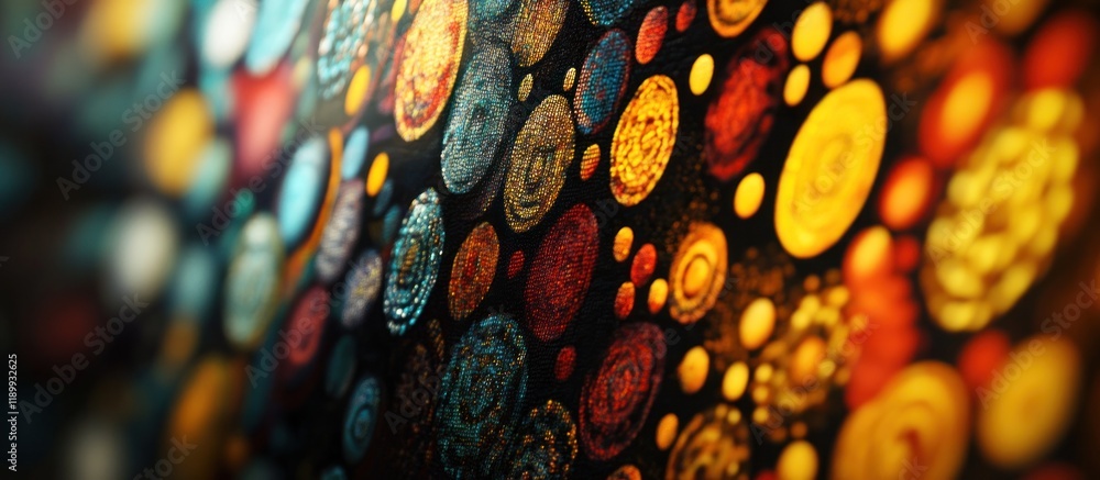 Poster abstract colorful circles pattern background.