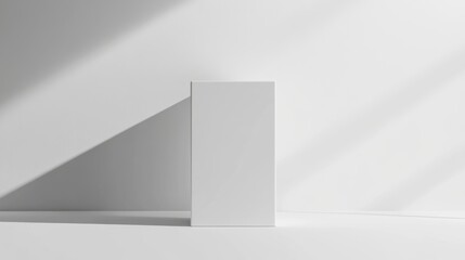 Obraz premium 78.A perspective view of a blank milk or juice carton, rendered in a simple and elegant style, with realistic proportions and a smooth white finish.