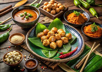 Panoramic Cilok: Indonesian Street Food, Homemade Peanut Sauce, Delicious Cilok Recipe, Traditional Indonesian Snack