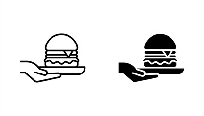 Fototapeta premium Food donations icon set, charity line collection Box with love. vector illustration on white background. humanitarian volunteer activity.