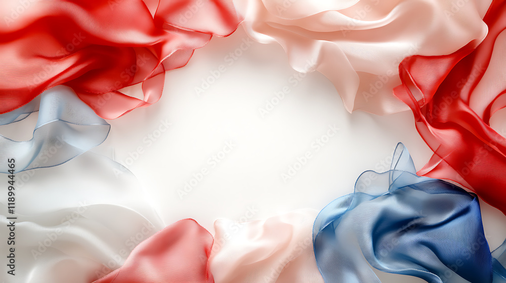 Aufkleber flowing silk textures and colors artistic presentation studio setting abstract conceptual view