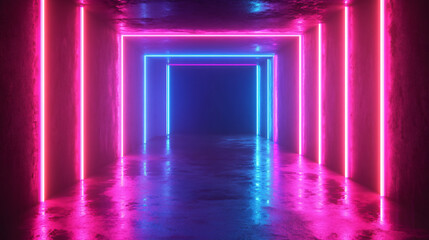 Abstract visuals blending neon lights and textured backgrounds.