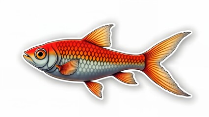 Fototapeta premium Cardinal Tetra Schooling in Aquatic Habitat