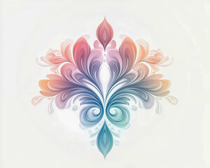 A colorful flower with a blue center and pink and purple petals