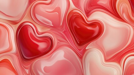 Colorful Swirling Hearts Design for Valentine's Day Celebration