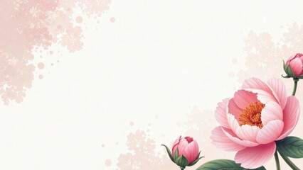 Elegant Pink Peonies and Delicate Floral Background Design for Invitations and Announcements