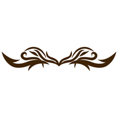 Tribal Tattoo Illustration with Trendy Design Pattern. Isolated Flat Vector. 