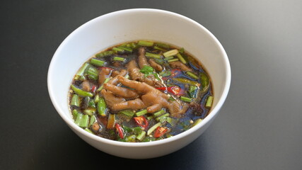 spicy chicken soup with chilli, Thai food