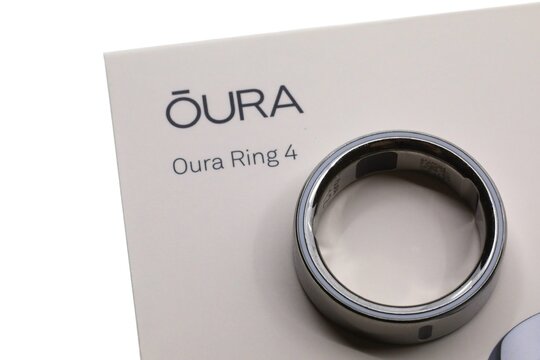 Smart ring from Oura Health Ltd (Oura Health Oy in Finland). The health technology company is known for the Oura Ring.
