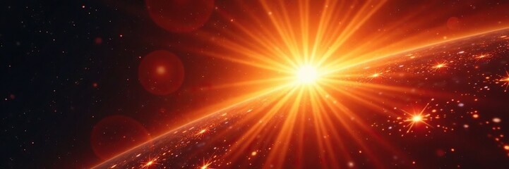 Obraz premium The suns rays create a shining effect through the lens, photography, explosion, special effects