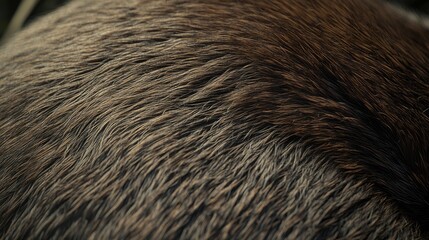 Close-Up of Animal Fur Texture in Natural Setting with Intricate Details and Patterns