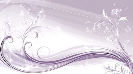 Elegant Lavender Floral Swirls Abstract Design
