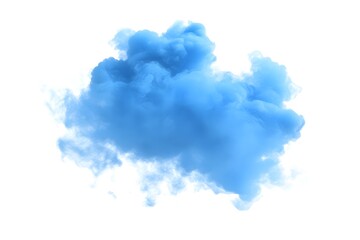 Blue Smoke Cloud Swirls & Puffs, Abstract Art