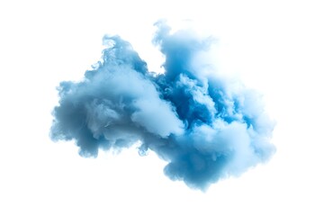 Abstract Blue Ink Cloud Swirls Beautifully