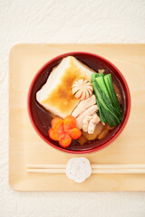 伝統的な関東風お雑煮...