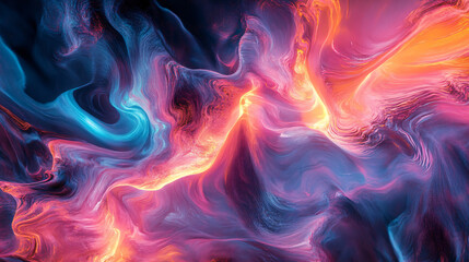 Fototapeta premium Abstract visuals blending neon lights and textured backgrounds.