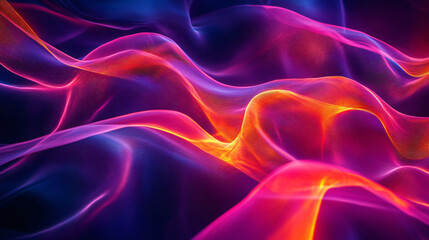 Obraz premium Abstract visuals blending neon lights and textured backgrounds.