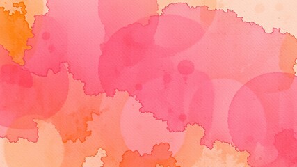 Obraz premium Abstract Watercolor Sunrise Backgrounds - Pink Orange Fire Colors