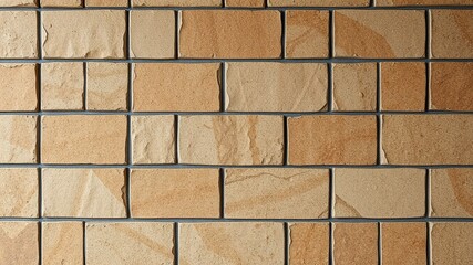 Obraz premium Brown Stone Tile Patchwork Background - High Resolution