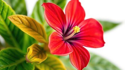 Fototapeta premium Crossandra Infundibuliformis, Stunning Flower Photography, Botanical Art