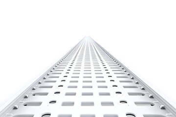 Endless White Grid Pathway Extends to Horizon