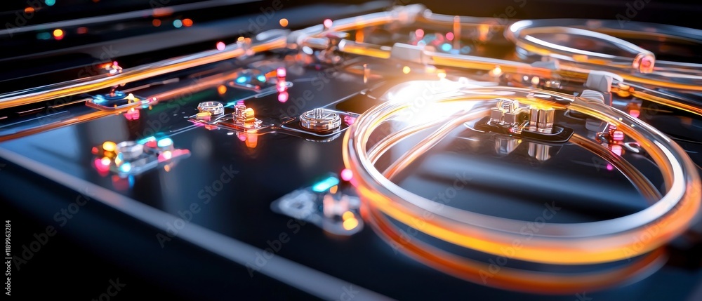 Poster abstract tech background futuristic circuit board design