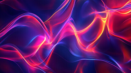 Fototapeta premium Abstract visuals blending neon lights and textured backgrounds.