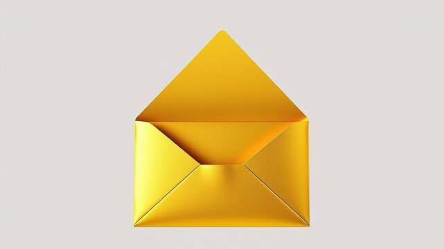 Gold Envelope, Triangular Flap, Glossy Finish - AI Photo