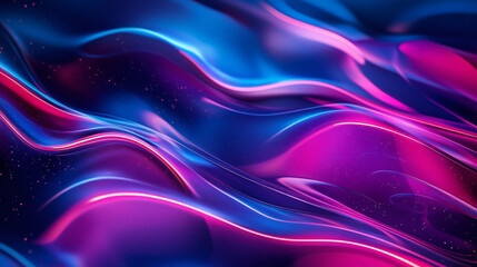 Fototapeta premium Abstract visuals blending neon lights and textured backgrounds.