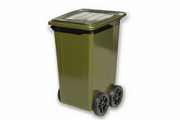 Green Wheeled Bin: Easy Waste Disposal