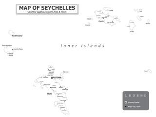 African Countries Geography Political map. Political map of country with capital, province or state capital, major cities and town.