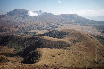 杵島岳から見た阿蘇山