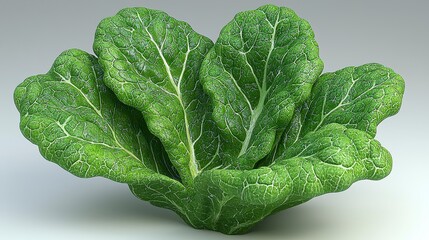 Obraz premium Close-up of fresh, vibrant green leafy vegetable.
