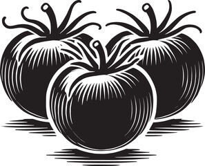 Tomato vegetable silhouette bell pepper vector illustration isolated on a white background 