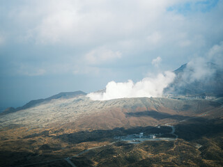 杵島岳から見た阿蘇山