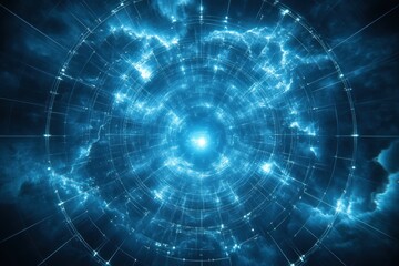 Futuristic Energy Vortex in a Cosmic Cloudscape